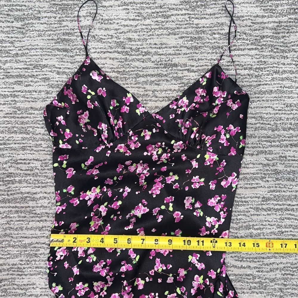 Caroline Constas Asymmetrical Silk Floral Dress Medium - Picture 12 of 16